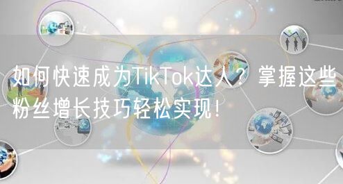 如何快速成为TikTok达人？掌握这些粉丝增长技巧轻松实现！