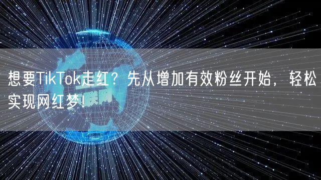 想要TikTok走红？先从增加有效粉丝开始，轻松实现网红梦！
