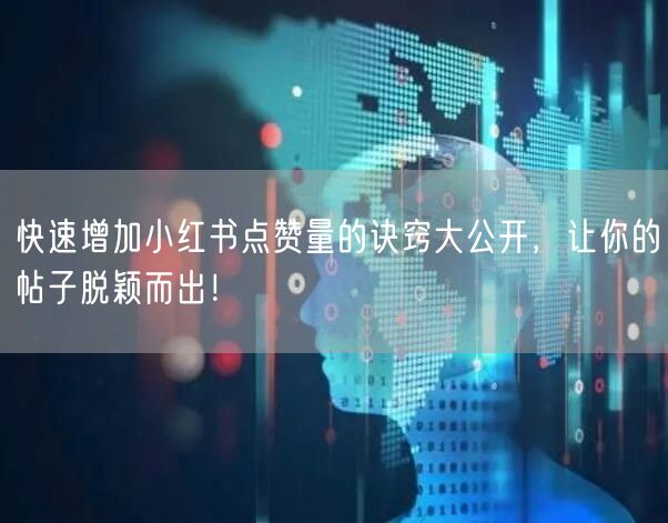 快速增加小红书点赞量的诀窍大公开，让你的帖子脱颖而出！