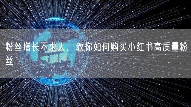 粉丝增长不求人，教你如何购买小红书高质量粉丝