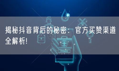 揭秘抖音背后的秘密：官方买赞渠道全解析!