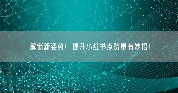 解锁新姿势！提升小红书点赞量有妙招！
